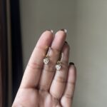 Solitaire Heart Huggies - Image 3