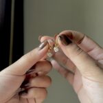 Solitaire Heart Huggies - Image 2