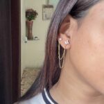 Dianna Double Piercing Studs - Image 2